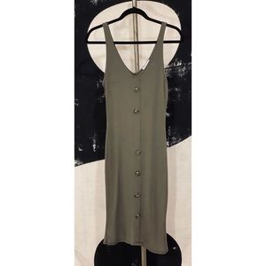 Blu Pepper LRG Army Green Knit Midi Dress